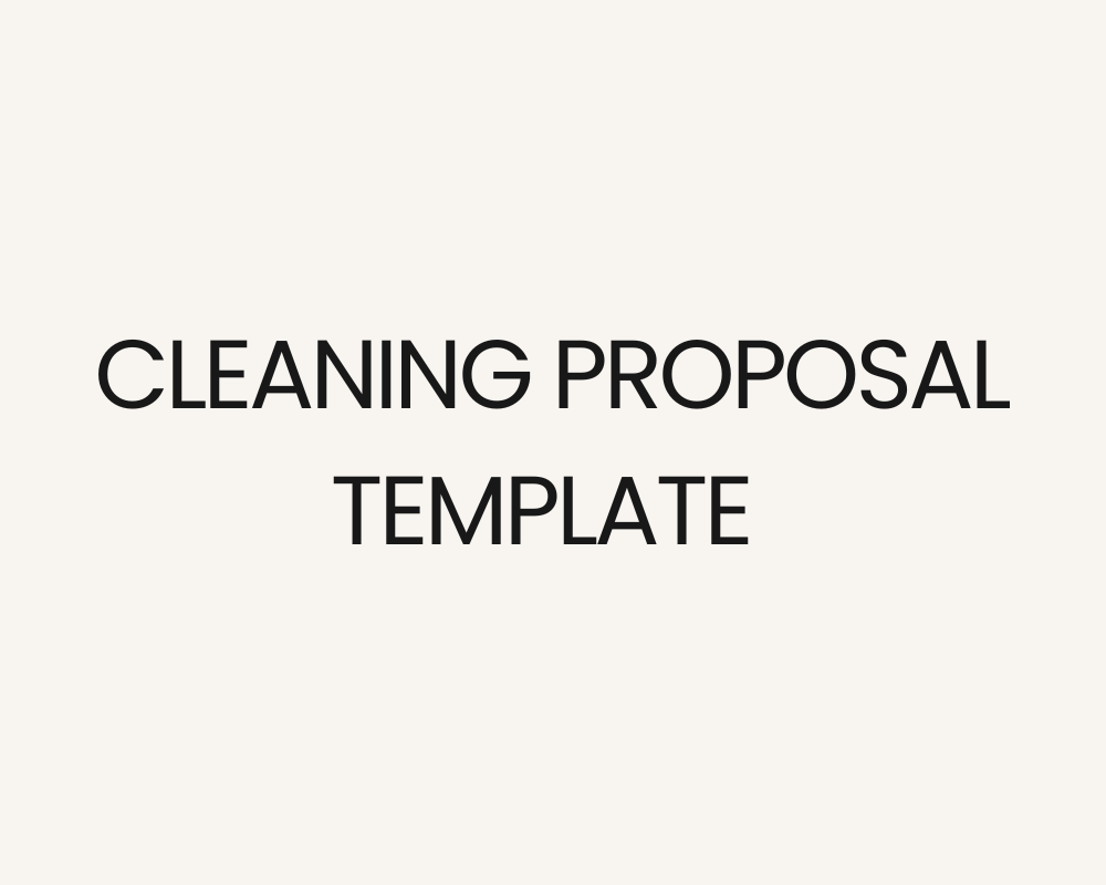 Cleaning Quote Template