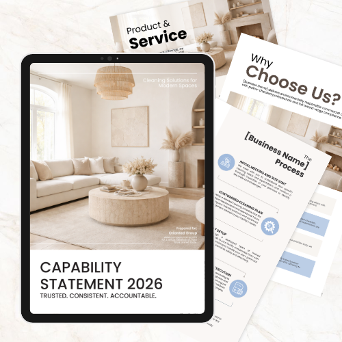 Cleaning Company Capability Statement Template (9 Page)