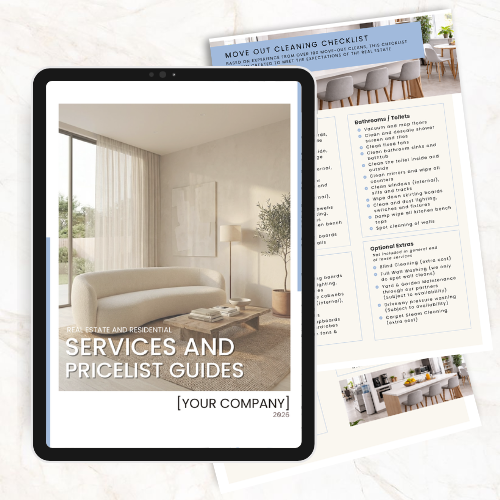 Real Estate Move-Out Cleaning Pricing & Checklist Template
