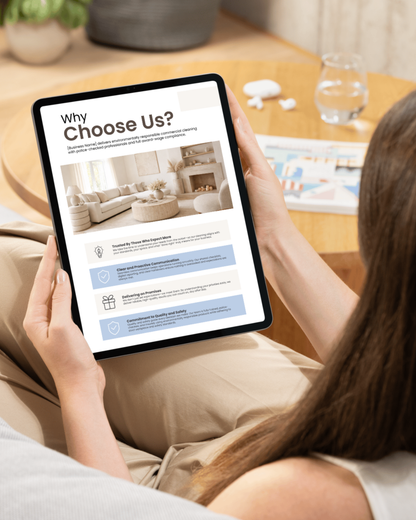 Cleaning Company Capability Statement Template (12 Page)